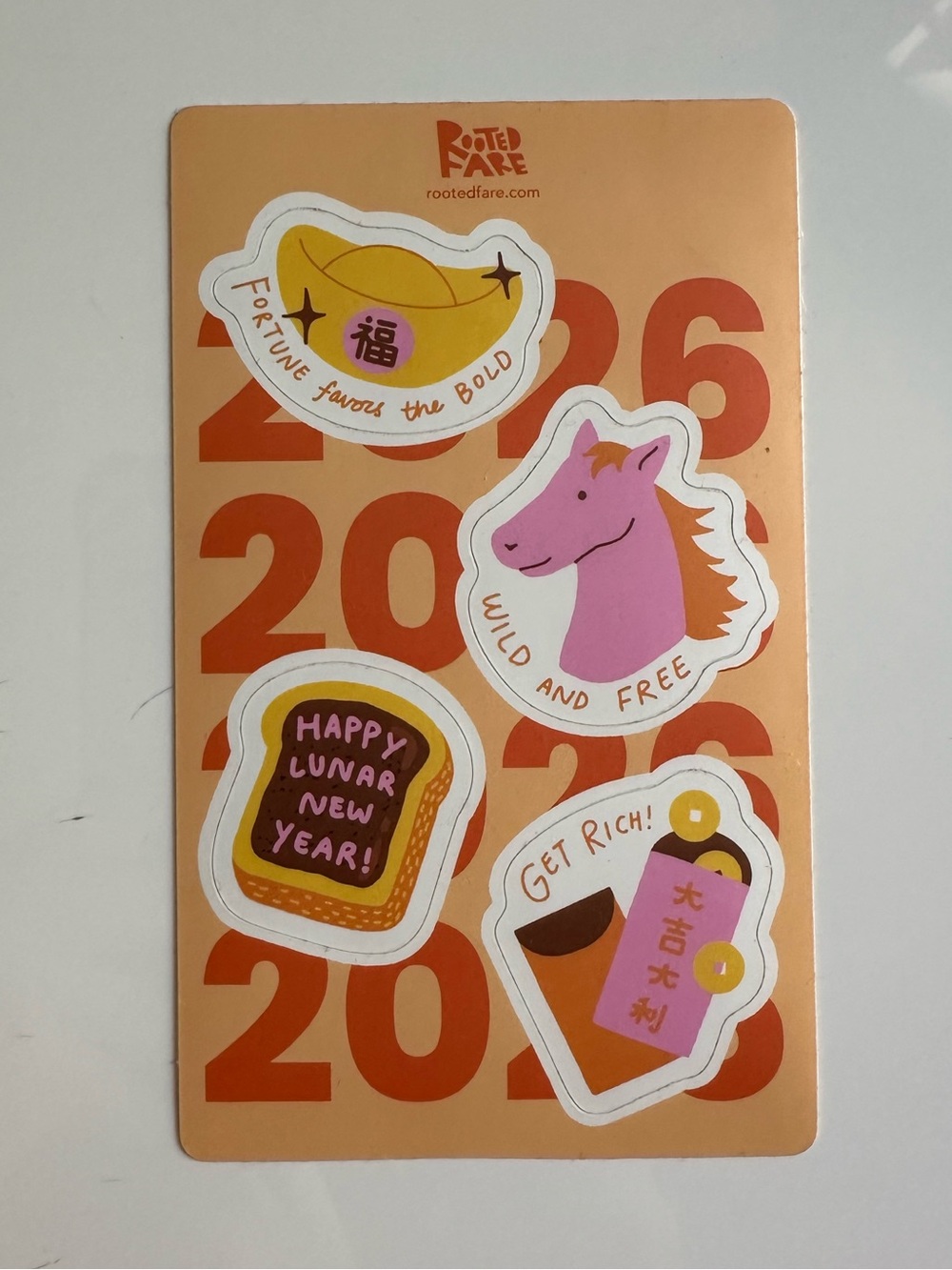 (3 for $15) Lunar New Year fire horse Stickers